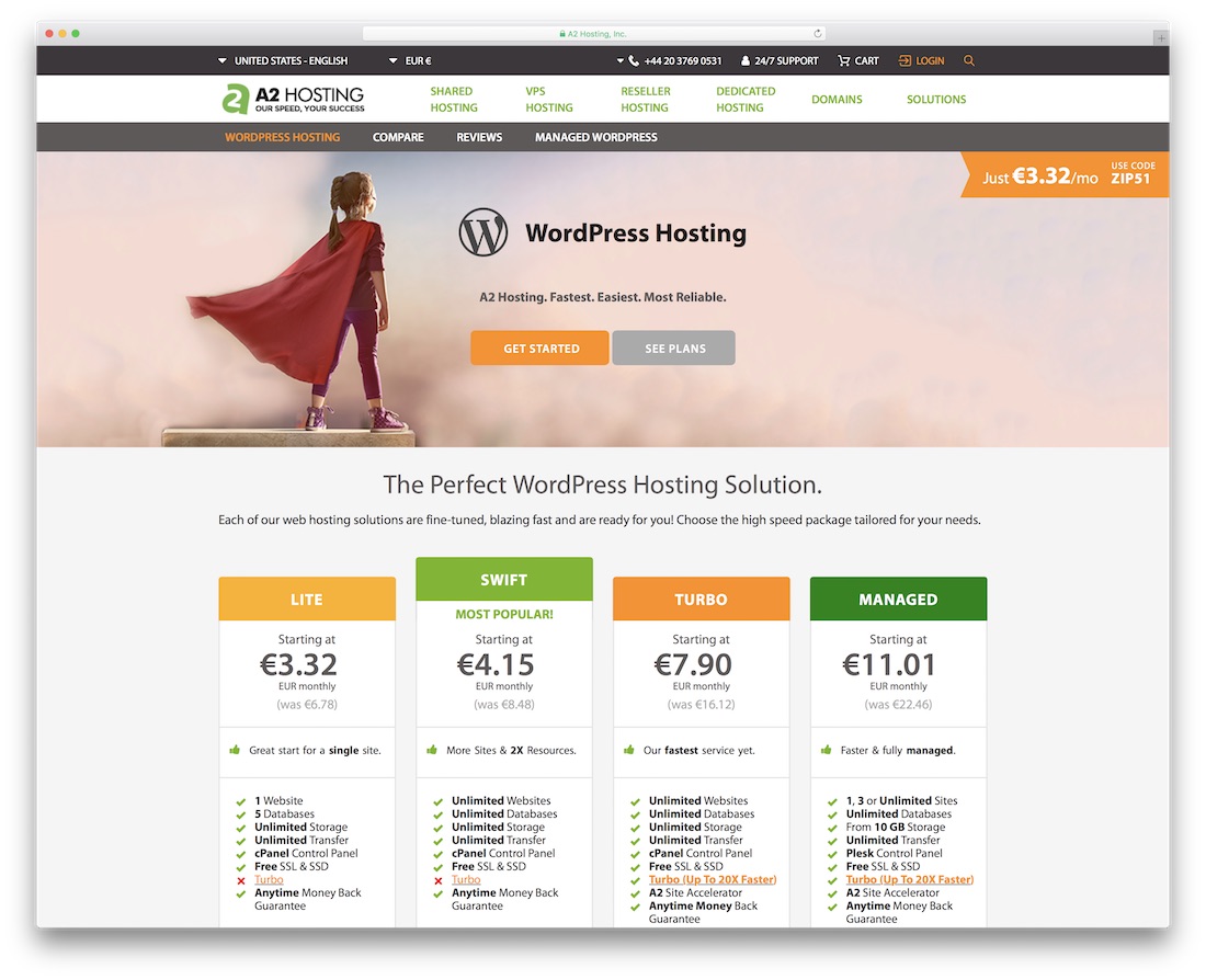 a2 cheap hosting for wordpress