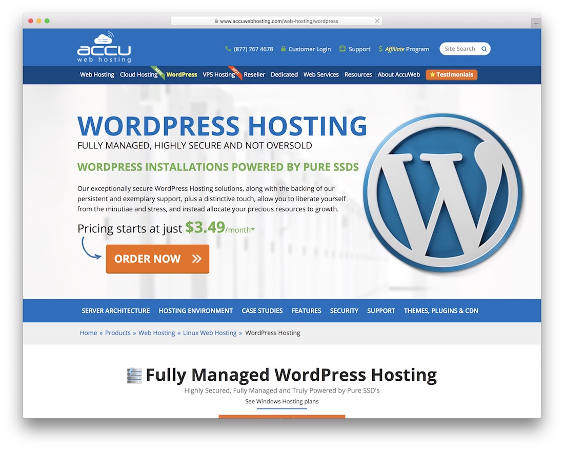 accuwebhosting cheap hosting for wordpress