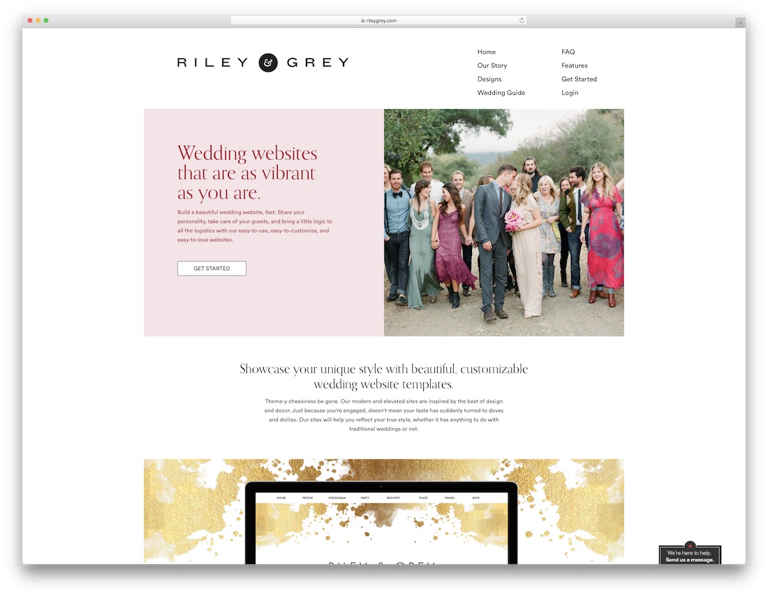 riley and grey wedding website builder