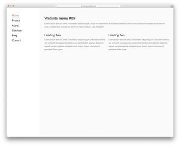 website menu 19